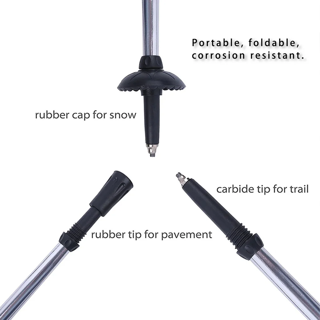 

Wading Rod Aluminum Alloy Climbing Equipments Foldable Fishing Stick Staff Workmanship Firmness Folding Tackle