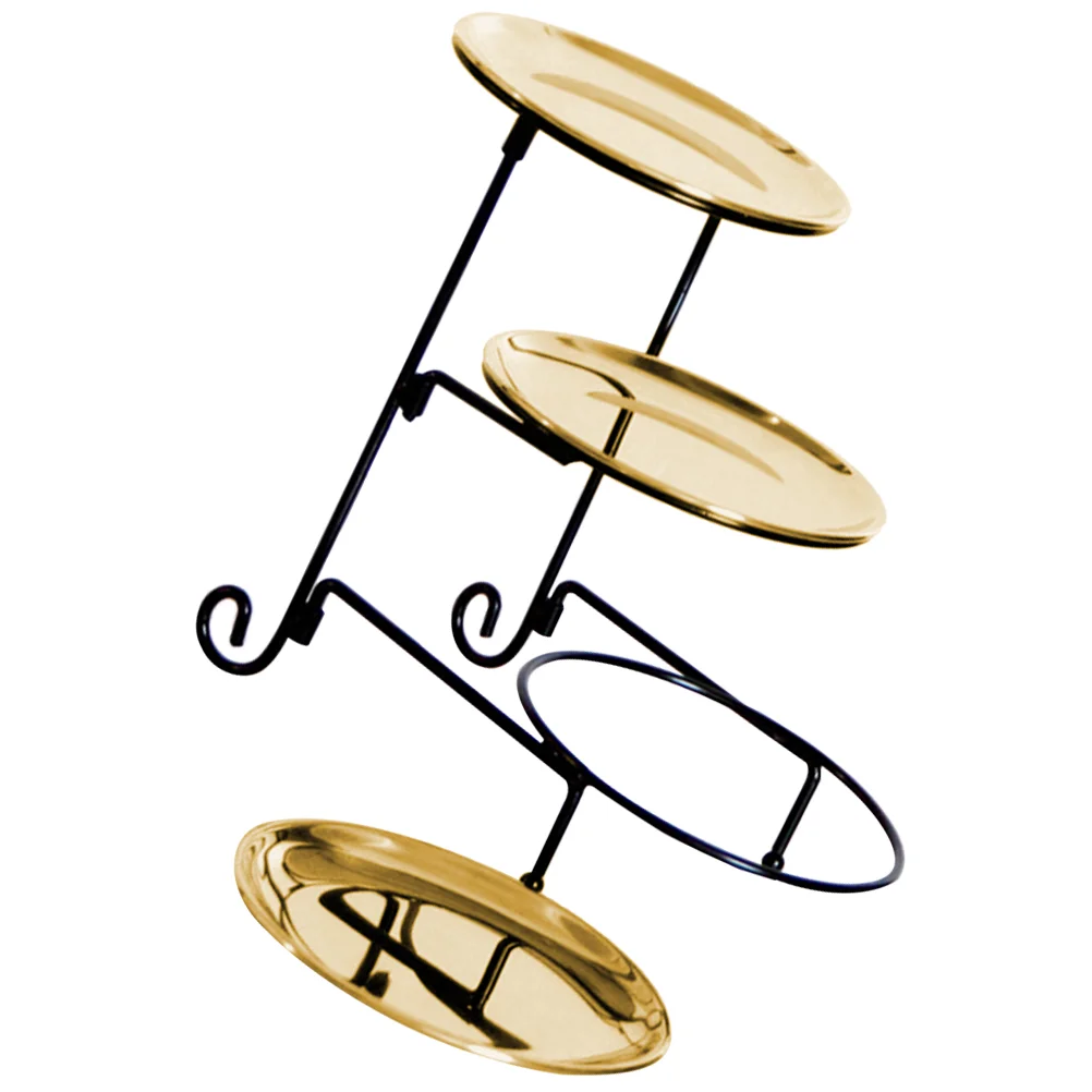 Трехуровневый поднос для фруктов и орехов декоративный Свадебный креативный