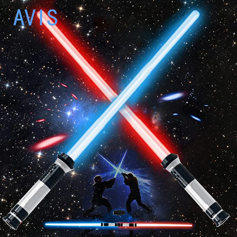 

2 Pcs /set 4 colors Lightsaber Toys For Children Saber Luminous Laser Sword Light Up Led Flashing Lightstick Glow In The Dark