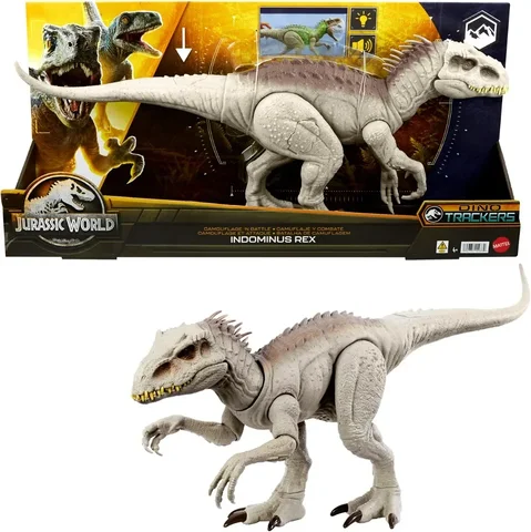 Игрушка динозавр «Мир Юрского периода», индоминус Рекс, со звуком света, камуфляжная Н-образная битва, T-Rex игрушка для подарка на день рождения, HNT63