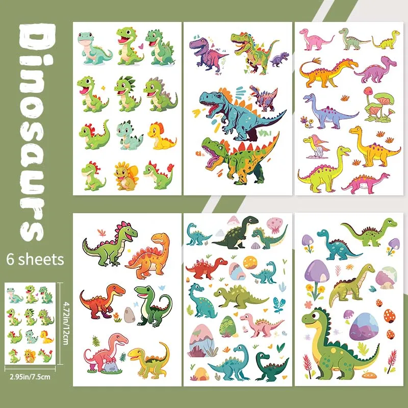 Светящийся набор временной татуировки в форме сердца с 6 предметами для рук и