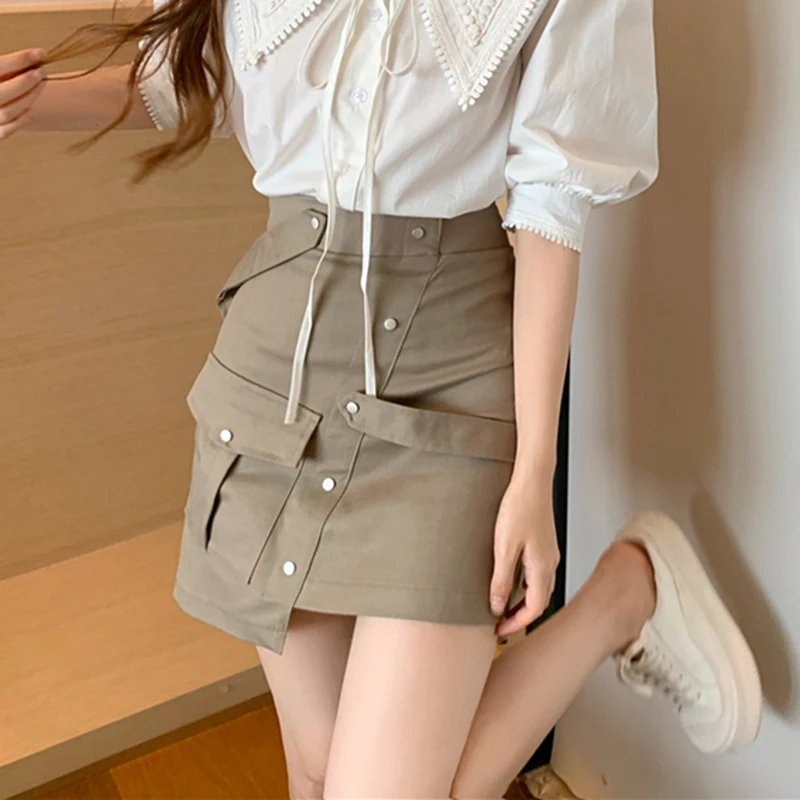 Юбка-карандаш Женская на молнии повседневная короткая облегающая юбка с