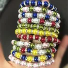 1 шт. 8 мм ABS жемчуг Zeta Sigma Rho Красочный Эластичный Браслет Bling Posh Crystal DIY сороритство братство очаровательные ювелирные изделия