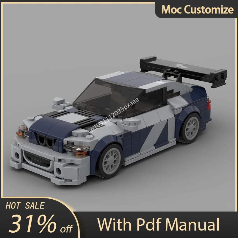Гоночный конструктор Moc Need For Speeds BMWS M3 E46 Gtr Speed Champions