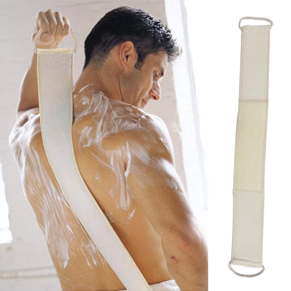 

Exfoliating Back Spa Tool Double Sided Loofah Scrubber Cleansing Bath towel For Shower Full Body Strap Washer Remove Dead Skin