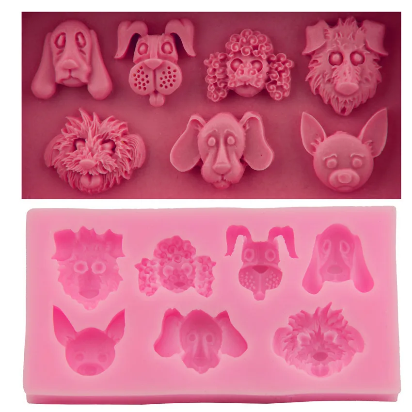 

Gadgets - Dog Head Silicone Rubber Flexible Food Safe Mould- Clay Resin Ceramics Candy Fondant Candy Chocolate Soap Mould