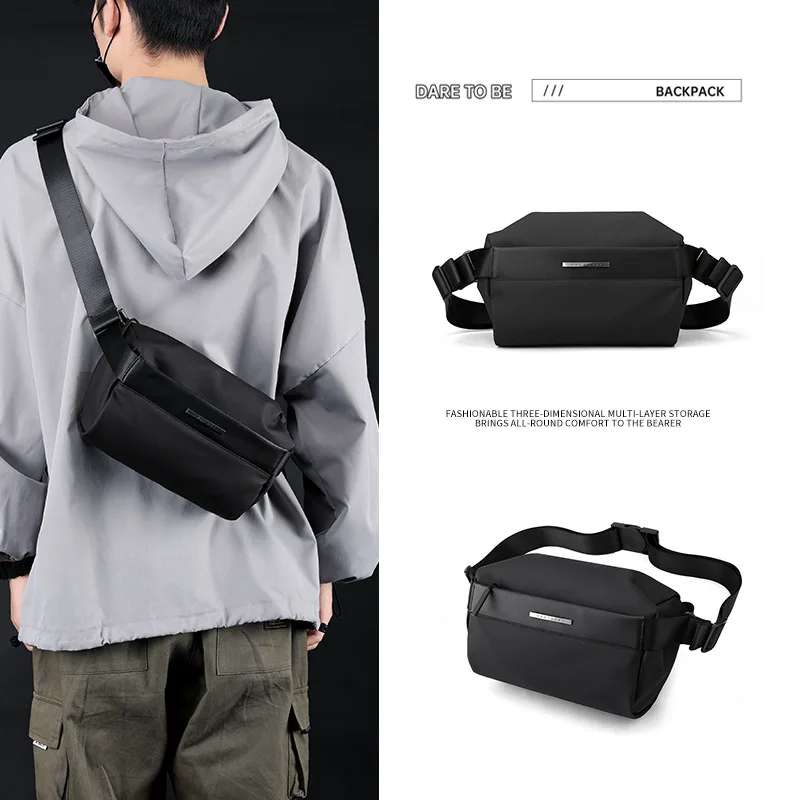 New Function Of Leisure Men Inclined Shoulder bag Prevent Water Chest Package Inclined Backpack