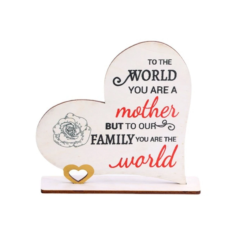

Украшение «Мама ты мир», деревянные полые буквы, поделки в виде сердца для Дня матери, дня рождения, украшение для дома