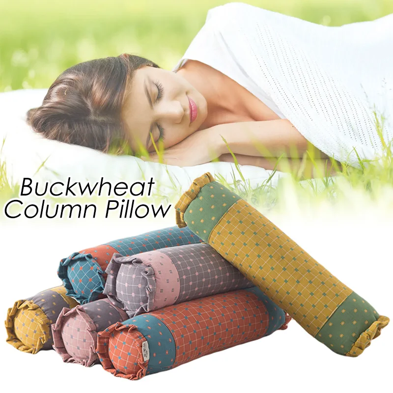 

Comfortable Cotton Pillowcase Long Bolster Cover Candy Cylindrical Neck Roll Tube Yoga Massage Case Healthy Pillow Cover 10*38cm