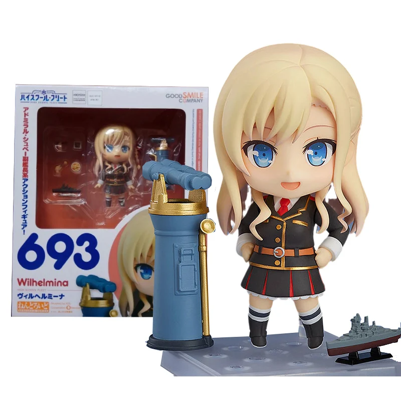 

Genuine High School Fleet Action Figure Wilhelmina Q Version Nendoroid Collection Model Anime Action Figure Toys for Children