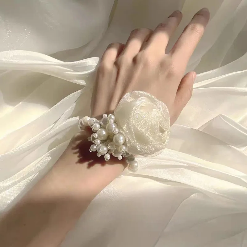 Женский свадебный браслет с цветами превосходное чувство красивого белого цвета
