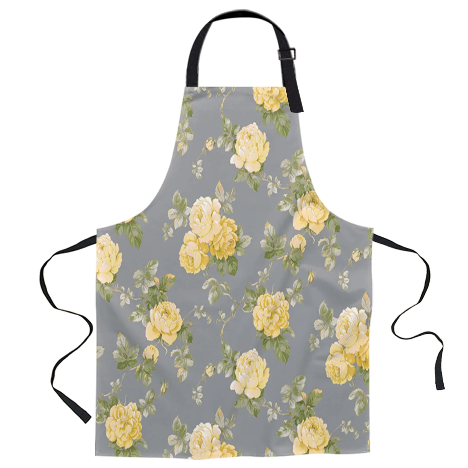 

Yellow Rose Watercolor Art Austria Aprons For WomanBaking Accessories Kids Women Men Children Kitchen Aprons Cooking