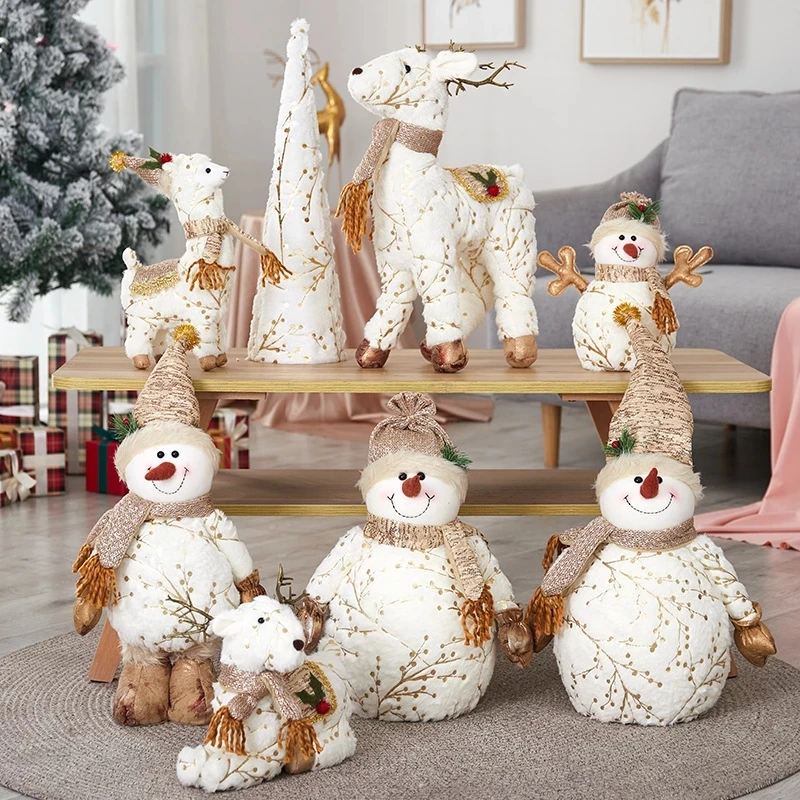 

Снеговик кукла гном Санта-Клаус снеговик эльф рождественские украшения Рождество Новый год 2023 домашняя комната Рождественское украшение