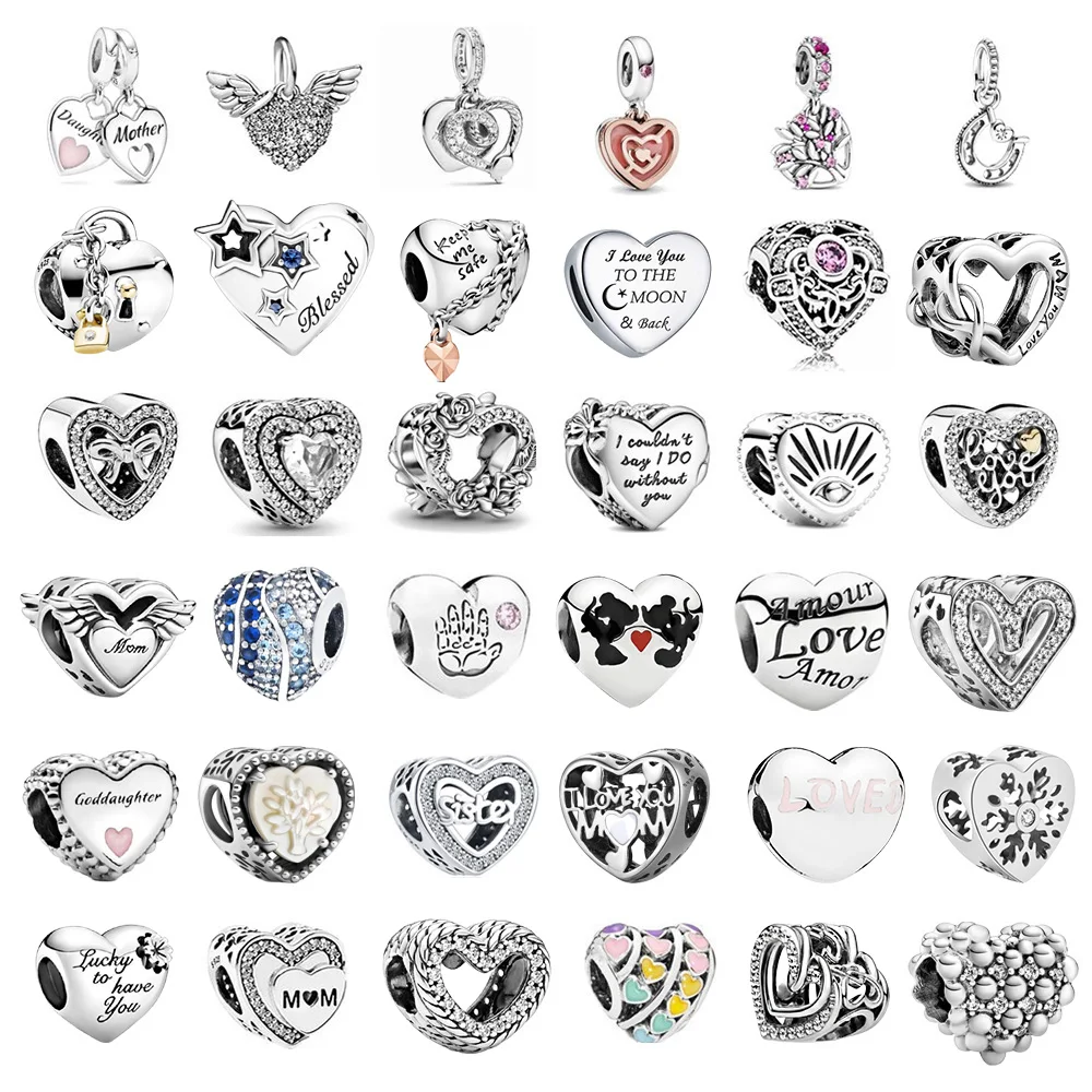 

Женский кулон в виде сердца из серебра 925 пробы