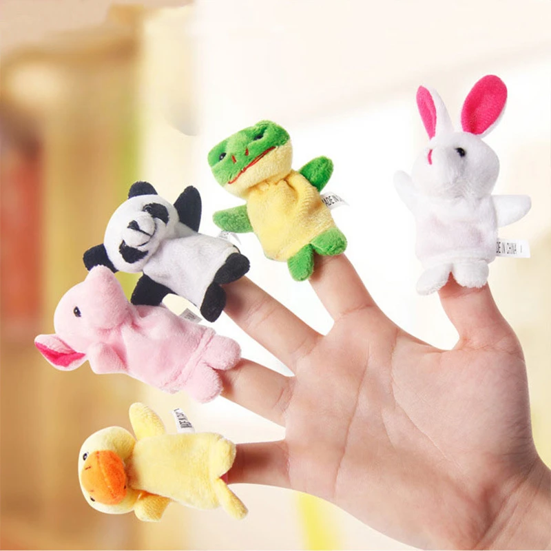 

Cute cartoon biological animals finger puppets plush toy dolls for boys and girls finger puppets, cute children's plush toys