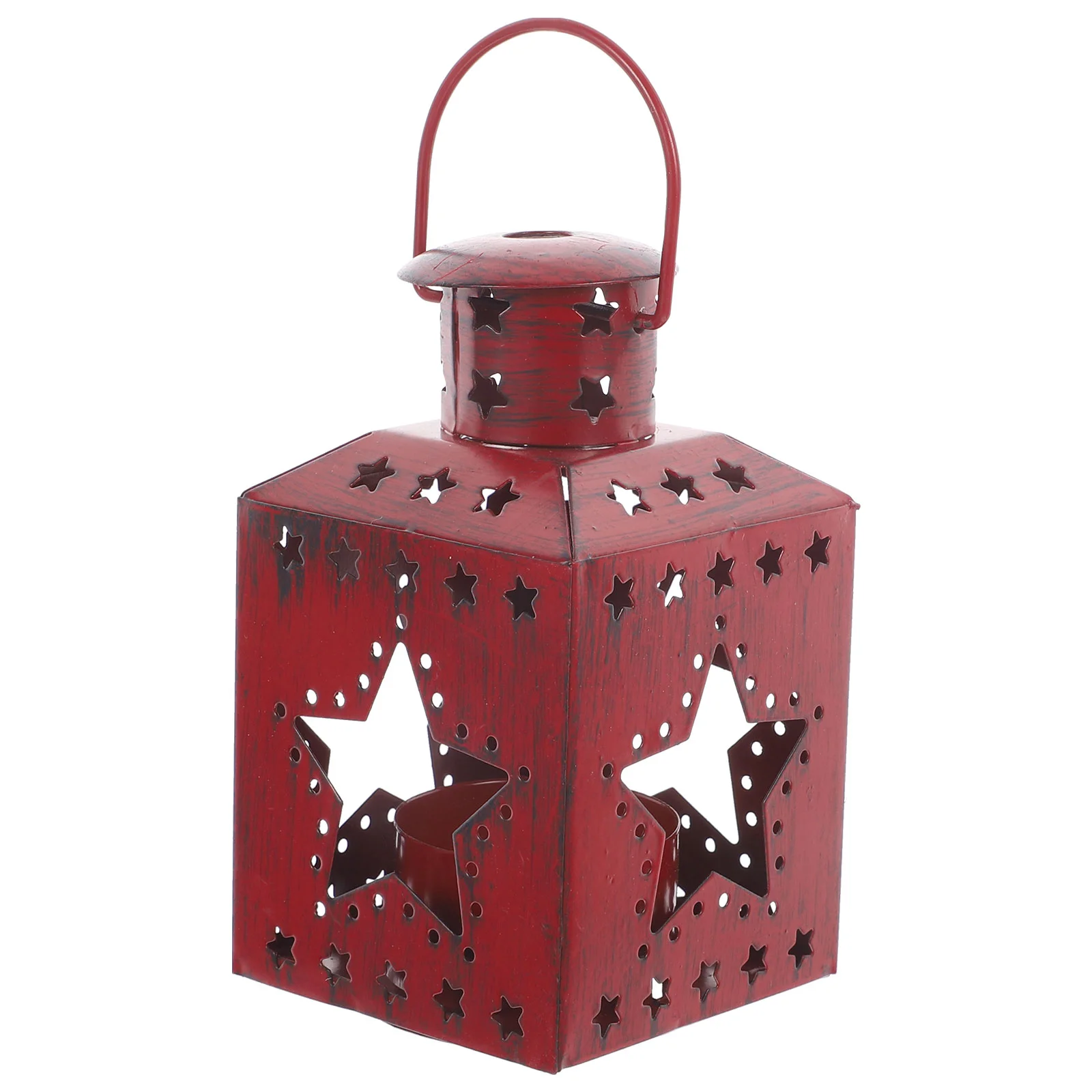

Metal Hollow Holder Small Tealight Lantern Handle Decorative Tealight Holder
