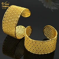 xuhuang dubai cuff bangles for women luxury gold plated jewelry ethiopian wedding wholesale designer copper bracelet jewellery