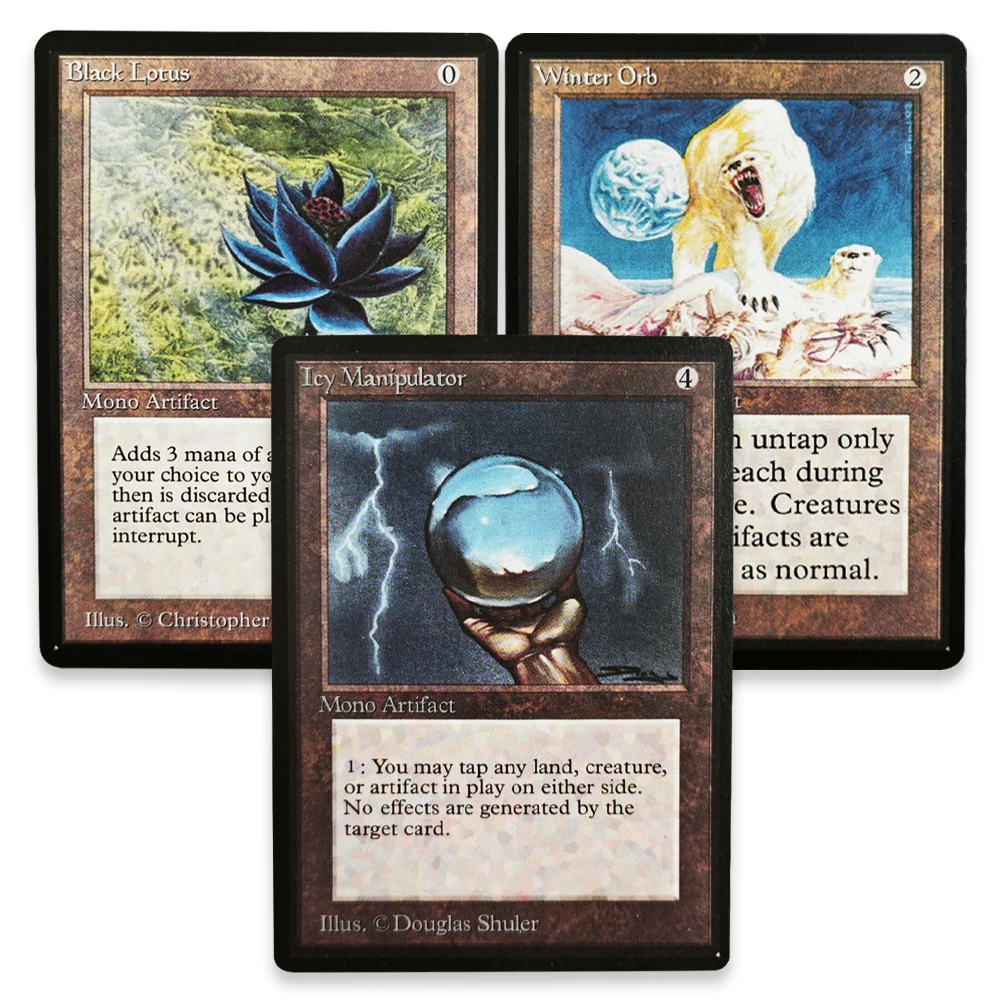 Фото Коллекционные карты TCG: Редкие эксклюзивные карты для магических игр — Черный лотос/Зимний шар/Ледяной манипулятор — Игрушки, хобби, подарки для мальчиков №1