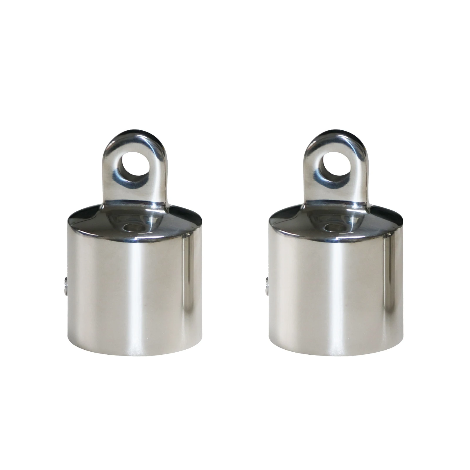 

2pcs/set Practical Durable Marine Hardware Round Tubing External Eye End Replacement Parts Top Cap Boat Fittings Lightweight DIY