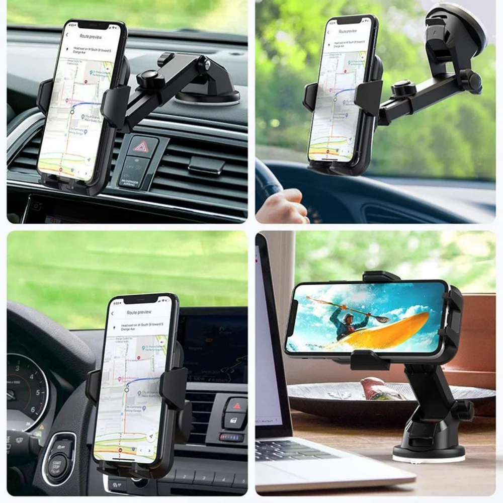 Phone Holder Stand 360 Rotation Windshield Gravity holder Strong Sucker Dashboard Mount Support Telescopic Mobile Phone Bracket images - 6