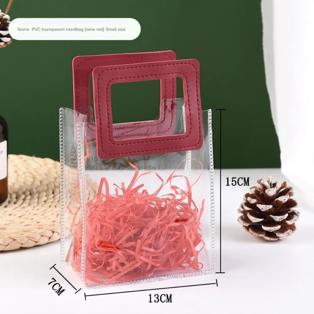 Подарочная прозрачная Гибкая Сумка-тоут из ПВХ/сумка для покупок/сумка