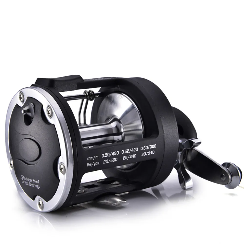 

Visual Anchor Fish All-metal Head Fishing Reel Sea Fishing Wheel Drum Boat Fishing Wheel with Release Fishing Line Wheel