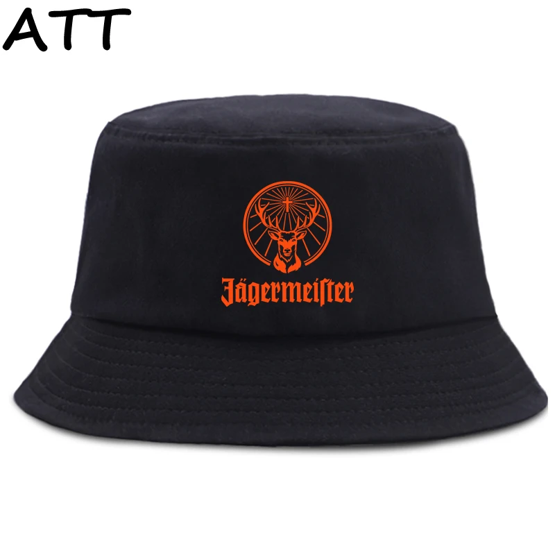 

Jagermeister Buckets Hat men Cotton Foldable Fishing Hiking Cap Outdoor Beach Fisherman hat Bob Panama Women's Bucket cap kids