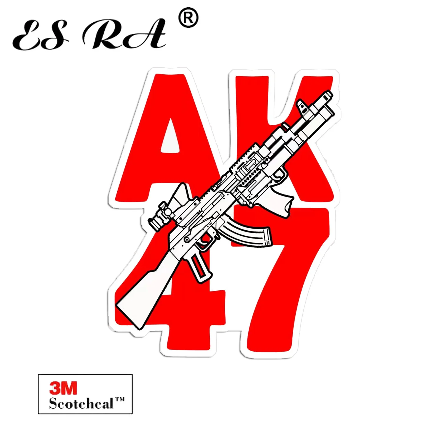 

AK47 Stickers Decal Tactical Pegatinas Red Waterproof Matt for Car Suitcase Pitcher Motor Helmet