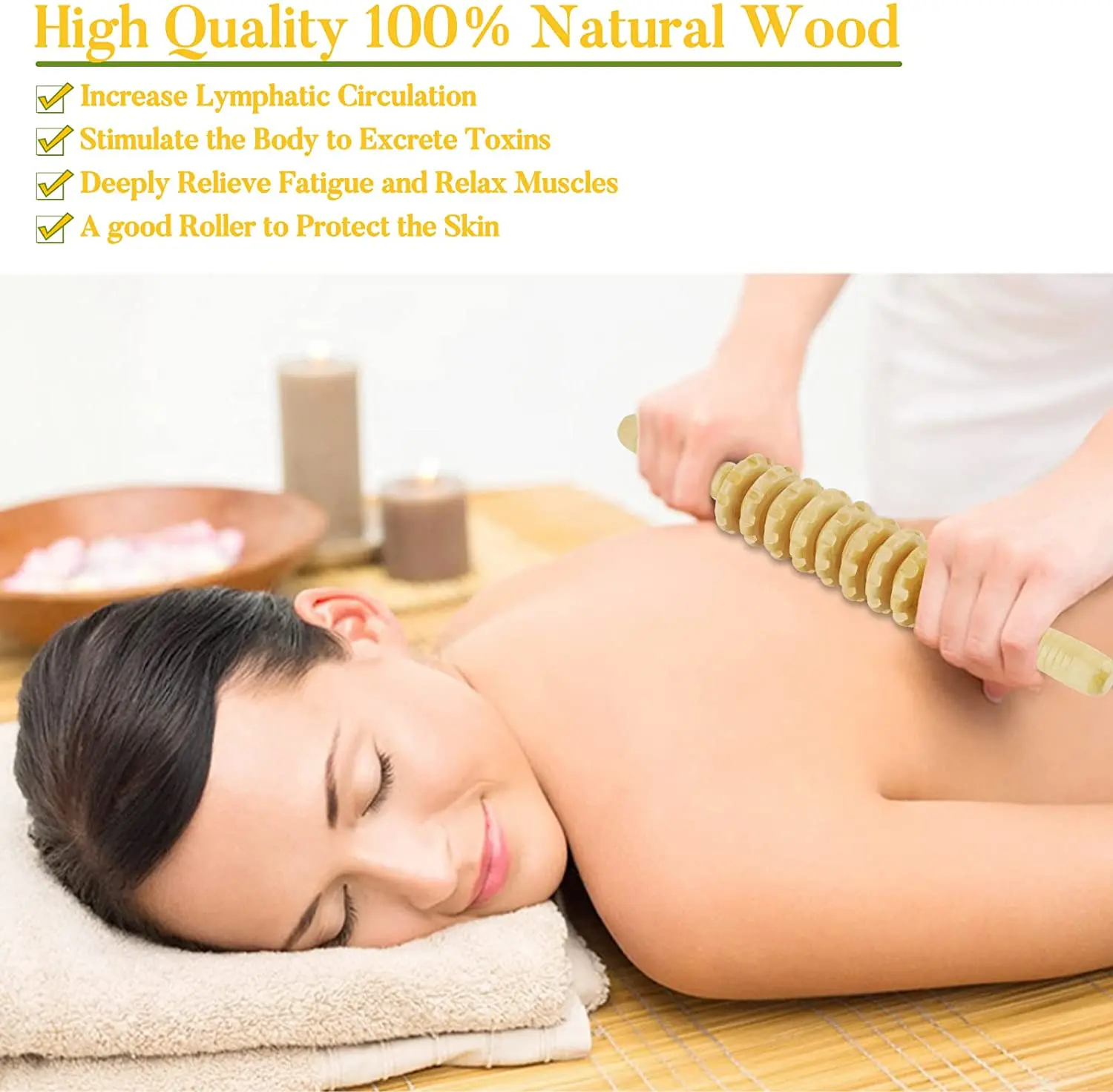 

Wood Therapy Roller Stick Massage Tool Curved Designed Maderoterapia Colombiana Massager Lymphatic Drainage Trigger Point Stick