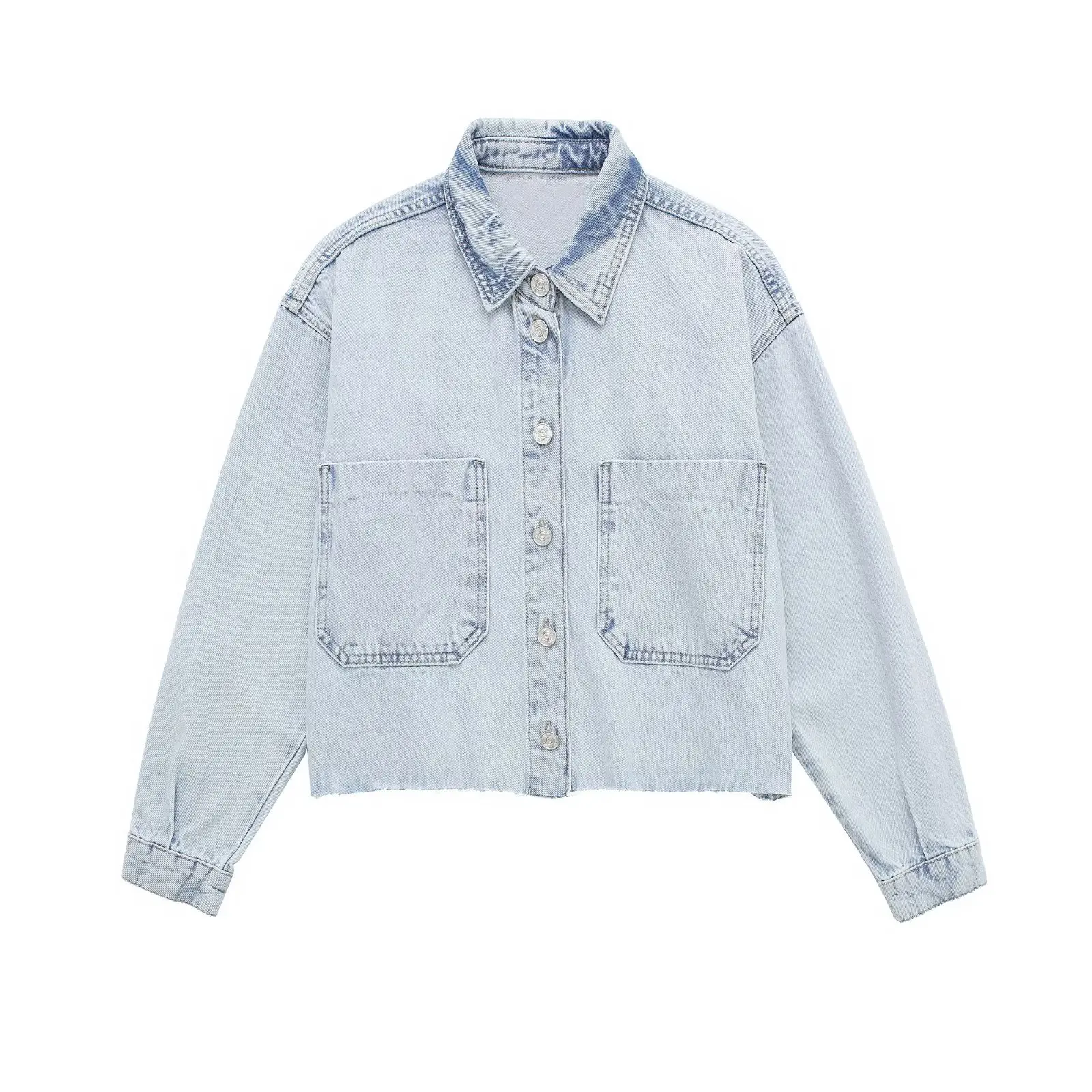 

Женская Весенняя короткая джинсовая куртка Paikou с отложным воротником, винтажная женская верхняя одежда, шикарная верхняя одежда, новинка 2023