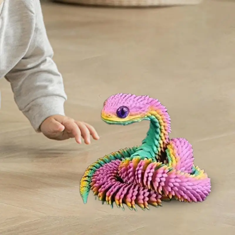 3D печатная змея гибкие суставы всего тела подвижная имитация животного