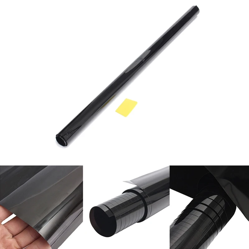 

50Cm X Window Tint Film Tinting Roll Kit VLT Black UV-Proof Scratch Resistant For Auto Car House Commercial