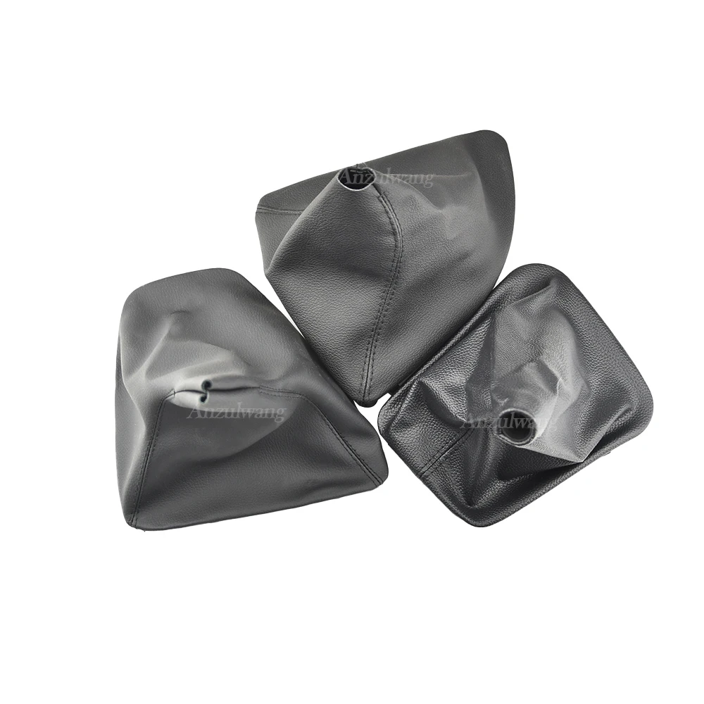 Черные кожаные автомобильные аксессуары рычаг переключения передач ручка чехол