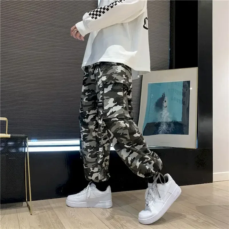 Foufurieux американские винтажные брюки-карго мужские повседневные новые уличные