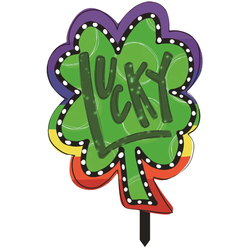 

Sign St Day Patricks Patrickyard Decorations Lawn Leprechaun Outdoor Decoration Ornament Garden Stake Signage Shamrock Welcome