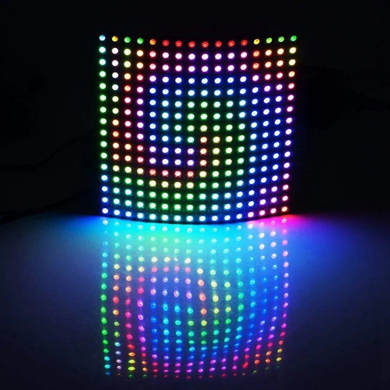 

WS2812B светодиодная RGB гибкая Пиксельная панель 16X16 индивидуально Адресуемая светильник вая светодиодная модуль матричный экран