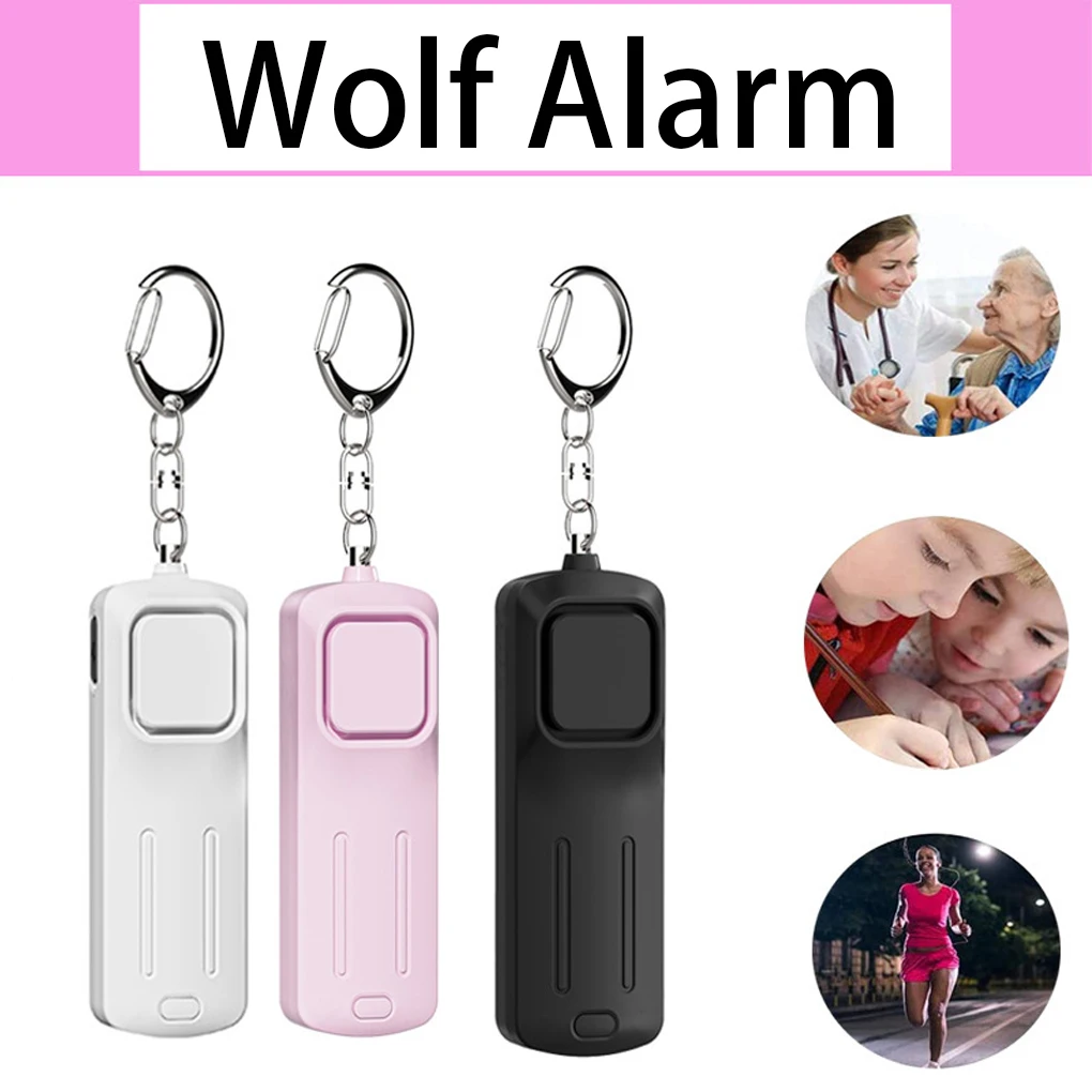 

Woman Emergency Alarms Self-defense 130dB Loud Alerts Hanging Keychain Security Alarming Systems Indoor Travel Pink