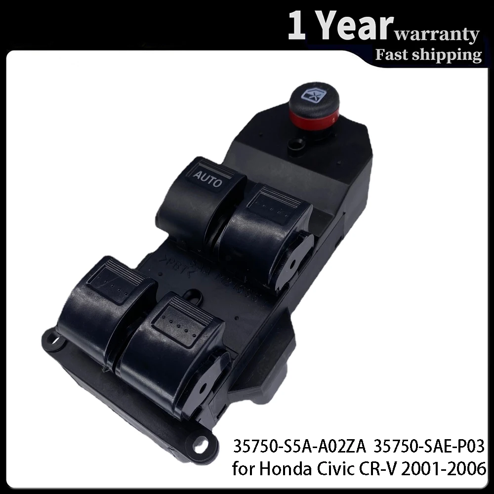 

Переключатель Стеклоподъемника для Honda Civic 2001 2002 2003 2004 2005 кнопки управления 35750-S5A-A02ZA 35750-SAE-P03