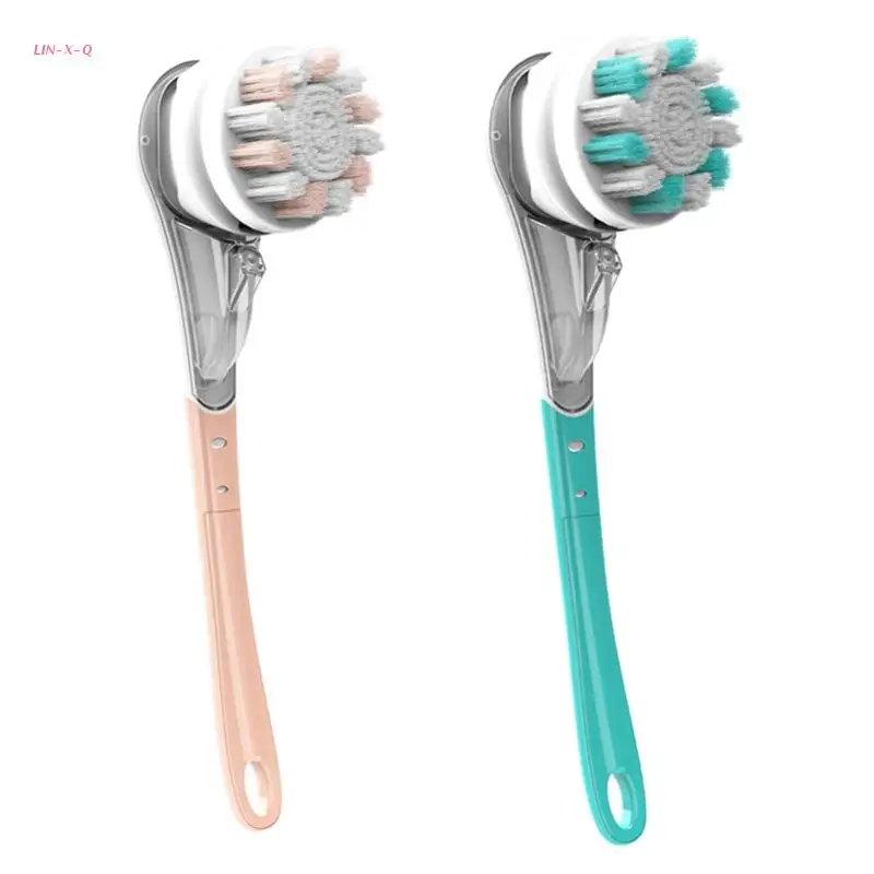 

51BC Electric Body Brush with Attachments Rechargeable Back Brushes IPX7 Long Handle