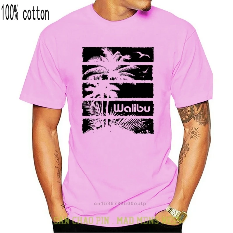 

2020 летняя Стильная летняя Винтажная футболка для дайвинга валибу Малибу Калифорния, белая горячая Распродажа, футболка из 100% хлопка