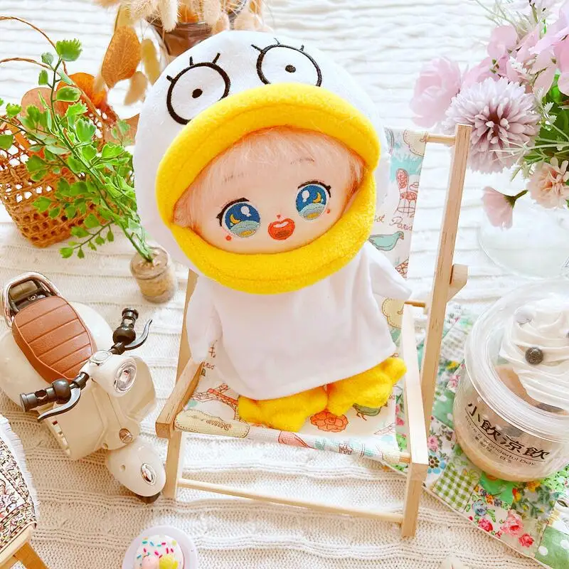 

20cm Idol Dolls Halloween Dressing Kpop Stray Kids Plush Clothes Mini Animal Pajamas Outfit Lisa Duck Things Kids Plush Toys