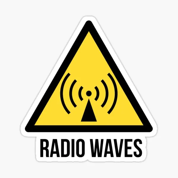 Waves Hazard Sign Danger Caution  5pcs Car Stickers For Car Window Laptop Motorcycle Living Room Anime Wall Art Print