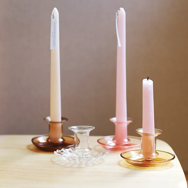 

creative transparent glass floating Candlestick home wedding party bedroom dining table decoration candlestick