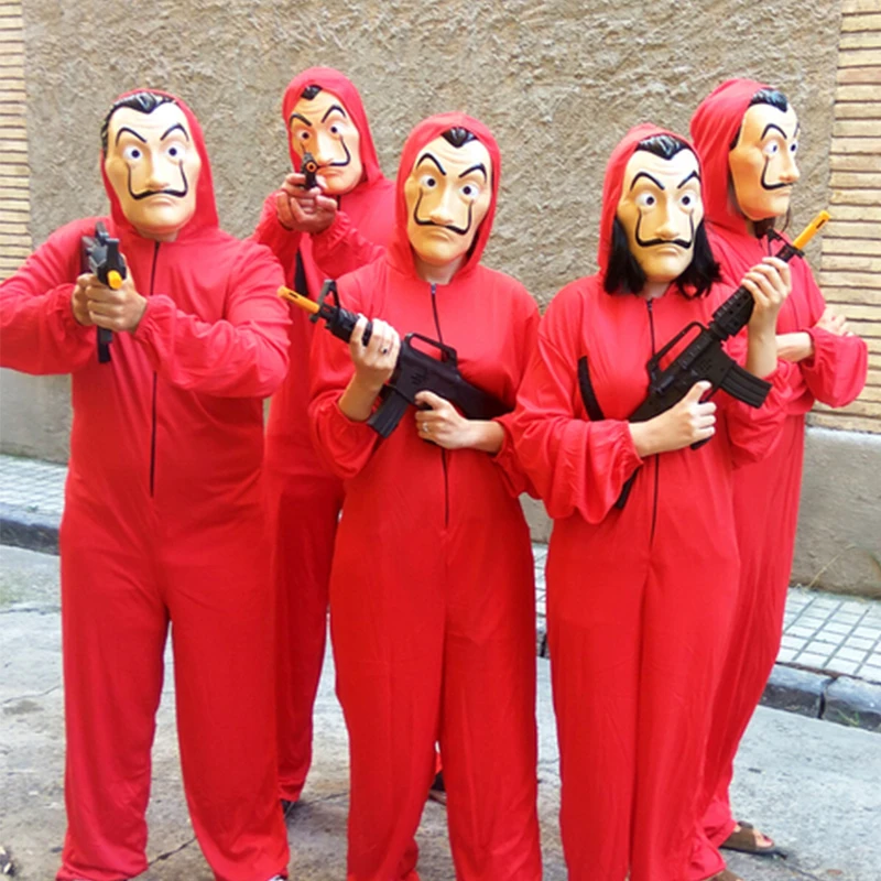 

Salvador Dali Costume La Casa De Papel Face Mask Cosplay The House of Paper Role Playing Party Costume Halloween Christmas Gift
