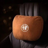 top quality car headrest neck support seat soft neck pillow for alfa romeo 159 brera giulia giulietta gt gtv spider stelvio 8c