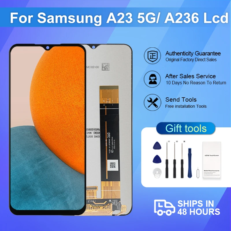 

Дисплей A236 диагональю 6,6 дюйма для Samsung Galaxy A23 5G, ЖК-дисплей с сенсорным экраном, дигитайзер A236B A236U A236U1 в сборе, бесплатная доставка, 1 шт.