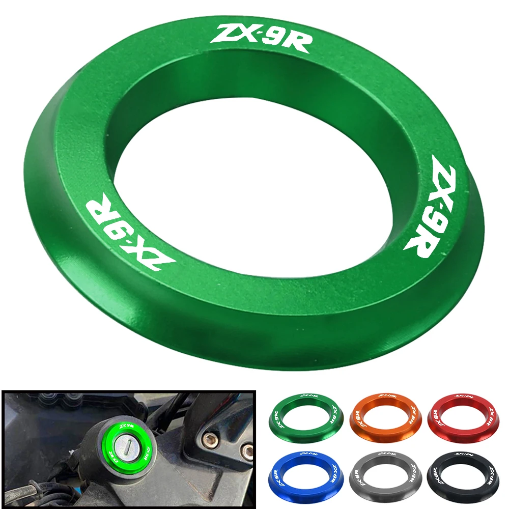 

For KAWASAKI ZX9R ZX 9R Aluminum Motorcycle Ignition Switch Cover Ring CNC zx-9r 1998-2003 2002 2001 2000 1999 key Accessories