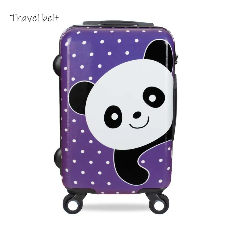 

Wheels Spinner brand Cartoon panda kid Rolling Luggage Travel Bags lovely long distance travel Suitcase S13510-S13518 Dn