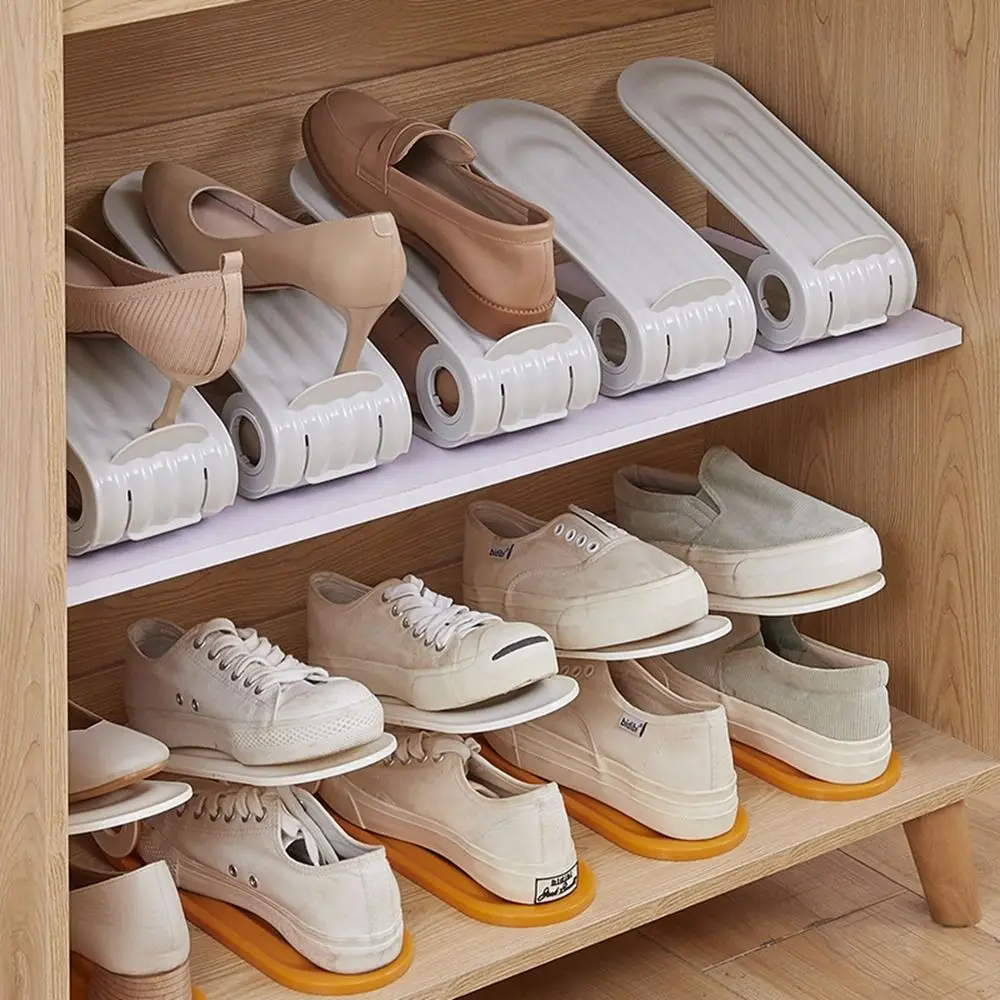 

Adjustable Shoe Rack Plastic Shoe Holder Creative Shoe Storage Organizer for Warderobe