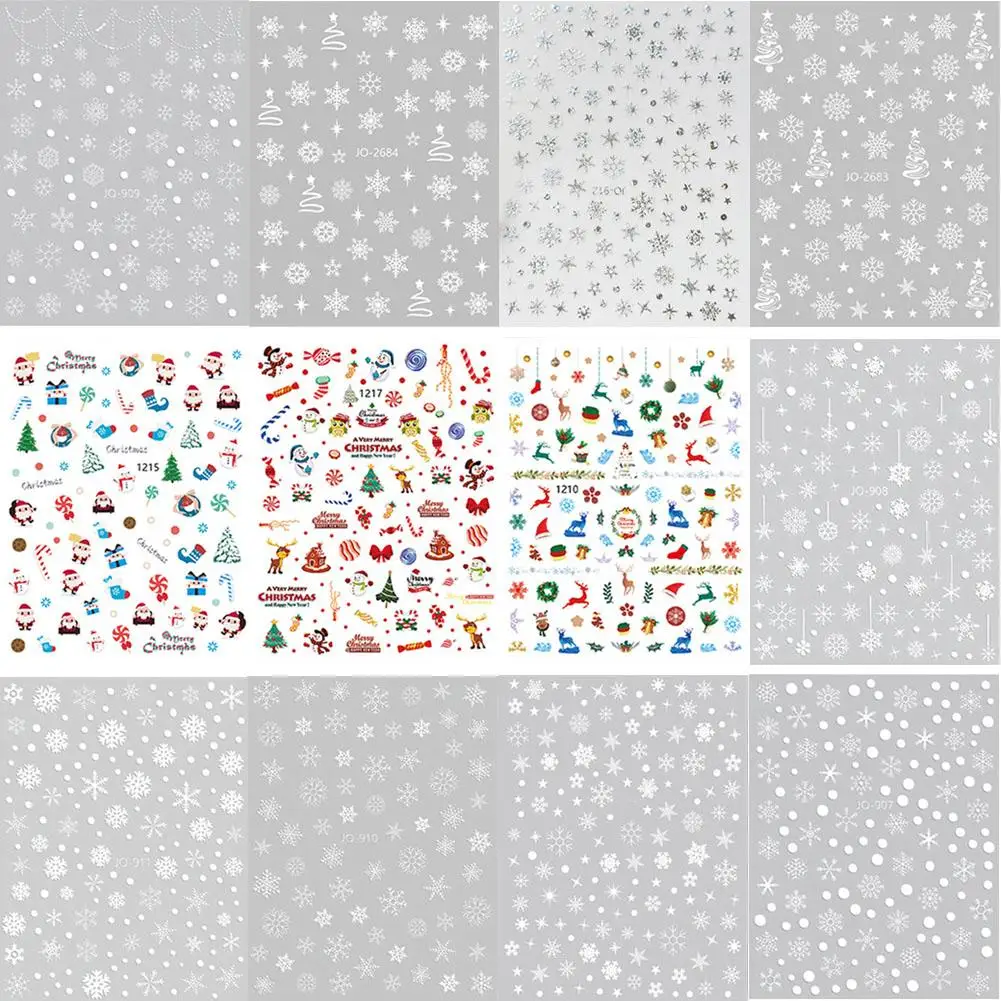 Наклейки для макияжа лица и глаз рождественские наклейки снежинки 5D Witte Sneeuwvlok